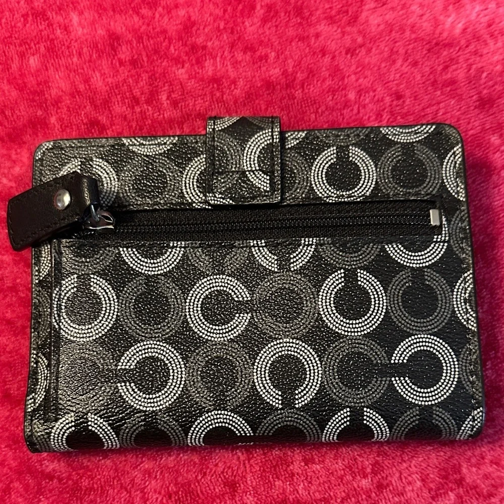 Coach Black and White Patterned Wallet - Picture 2 of 6